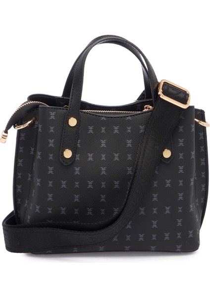 Siyah Print Kadın Omuz Çantası - S1WPR0000806-T0E