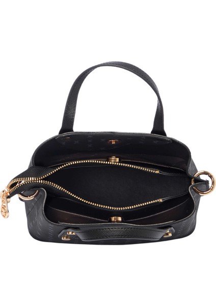 Siyah Print Kadın Omuz Çantası - S1WPR0000806-T0E