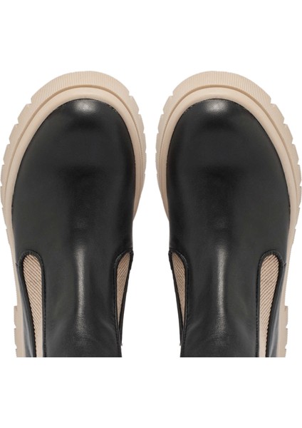 Siyah Hakiki Deri Kadın Bot - K23K1BT66942-A55