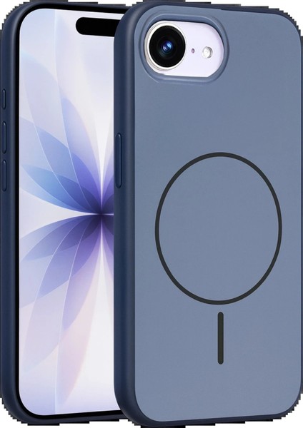 CPT05 Apple iPhone 16E Neva Magsafe Kapak - Lacivert