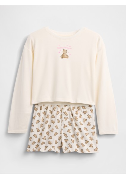Kız Çocuk Kahverengi Geri Dönüştürülmüş Pijama Takımı fiyatları