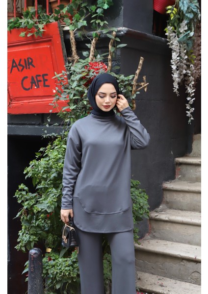 Oval Kesim Modal Pantolonlu Takım fırsatları