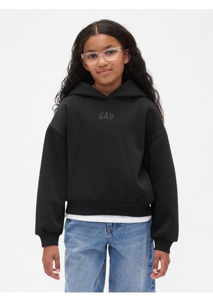Kız Çocuk Siyah Vintagesoft Gap Logo Sweatshirt