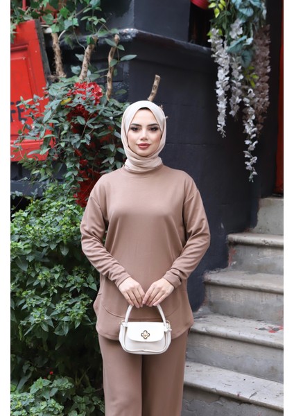 Oval Kesim Modal Pantolonlu Takım fırsatları