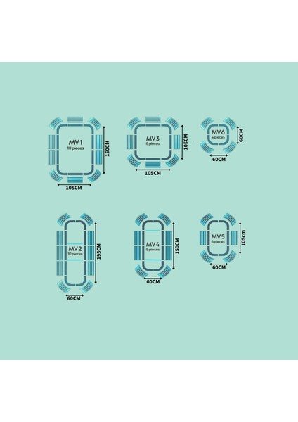 Yükseltilmiş Bahçe Yatağı Seti Metal 195X60X43CM Modüler Sebze Yatağı (6 Farklı Kurulum Olanağına Sahip)