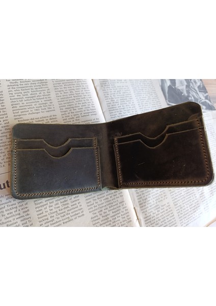 Gerçek Deri Tamamen El Emeği Cüzdan 22CM*8CM * 1 Kağıt Para Alanı 4 Kart Bölmesi Ll2 fırsatları