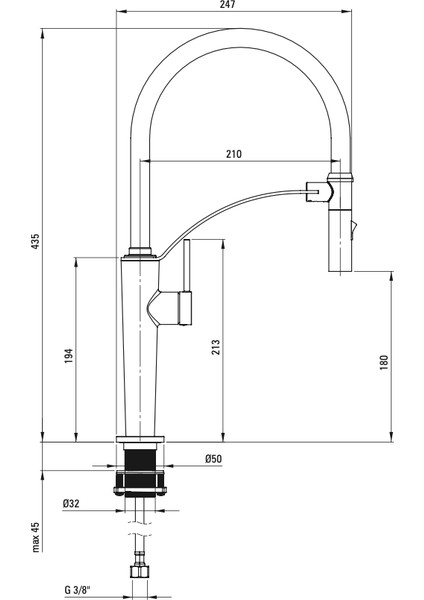 Corda BRC_R72M Çift Akışlı Elastik Spiralli Altın Mutfak Evye Bataryası | Bal Peteği Aeratör, sessiz kullanım