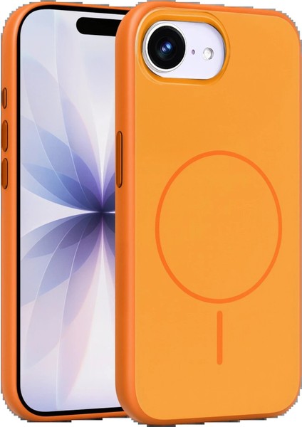 CPT05 Apple iPhone 16E Neva Magsafe Kapak - Turuncu