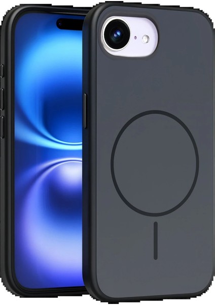 CPT05 Apple iPhone 16E Neva Magsafe Kapak - Siyah