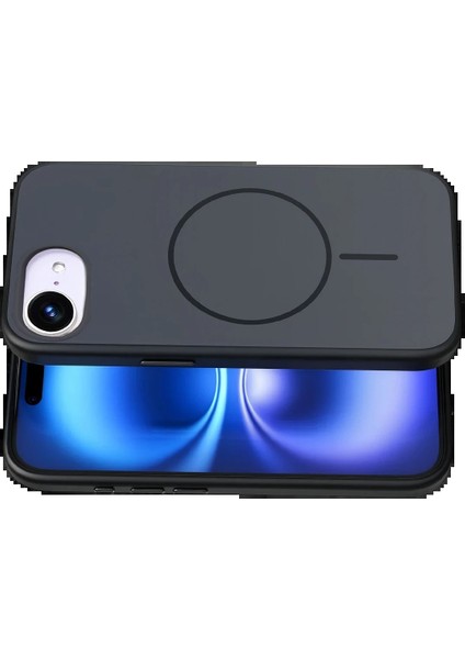 CPT05 Apple iPhone 16E Neva Magsafe Kapak - Siyah modelleri