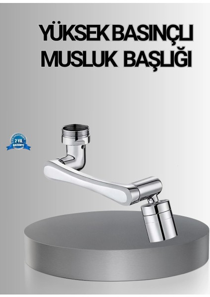 Bfs 1080° Dönebilen Musluk Başlığı Robotik Kol Havalandırıcı Çok Yönlü Su Yönlendirme