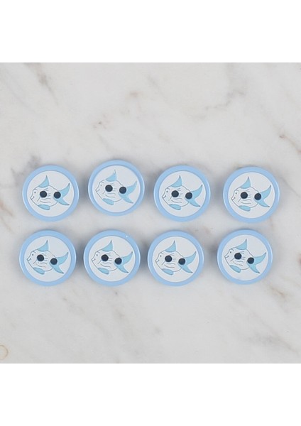 Loren Crafts Mavi 8 Li Balık Düğme - 575 fiyatları