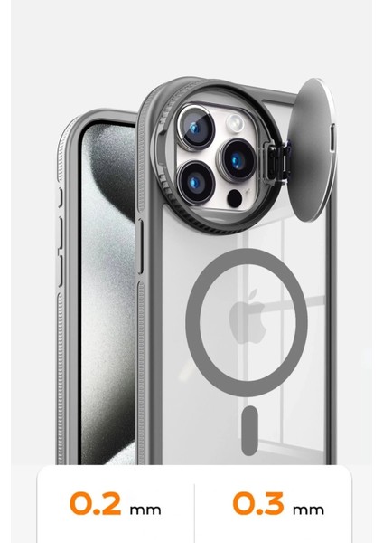 iPhone 15 Pro Max Kılıf Teleskop Lens Magsafe Silikon Kapak - Lacivert indirimleri