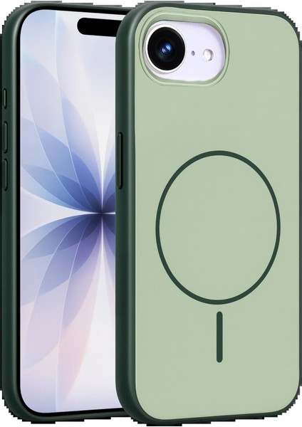 CPT05 Apple iPhone 16E Neva Magsafe Kapak - Koyu Yeşil