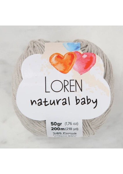 Loren Natural Baby Küf Yeşili El Örgü Ipi - R089 - 33936