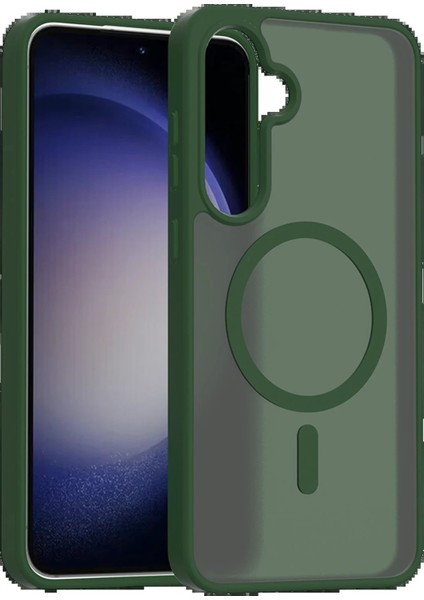CPT05 Samsung Galaxy S25 Fe Jota Magsafe Kapak - Koyu Yeşil