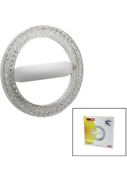 Nisaluce EAMP-059/1 Mika Kristal Simit Model LED Ampul 36W E27 3 RENK=6500K 2700 Lumen (5224)