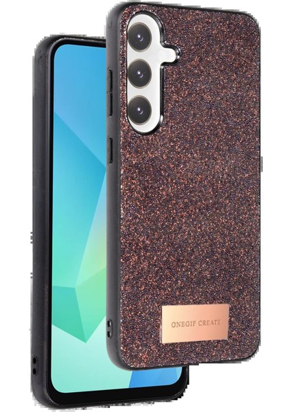 Onegif Samsung Galaxy A26 Bright Simli Kapak - Derin Mor