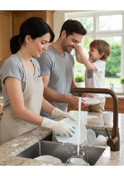 Eridan BRE_C75M Arıtmalı Çekme Spiralli Bronz Mutfak Evye Bataryası | 1500 mm Hortum, M24 Bal Peteği Aeratör, sessiz kullanım modelleri