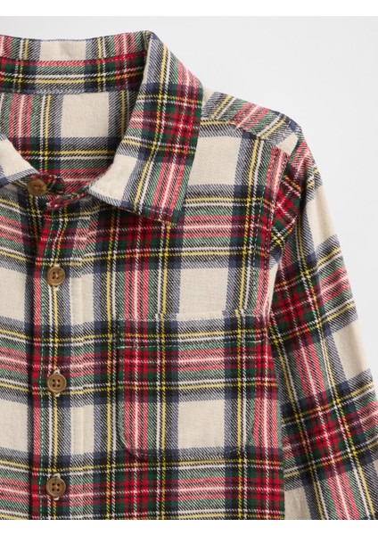 Erkek Bebek Kırmızı Gap Flannel Gömlek fiyatları