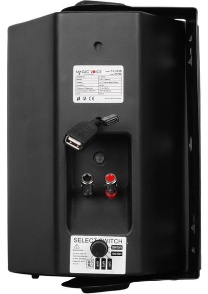 F-LHY5S 5.25" (13.5 Cm) Hat Trafolu Duvar Tipi Sütun Hoparlör (20W Rms / 180W Peak - Mp3 USB Uyumlu) - Siyah modelleri