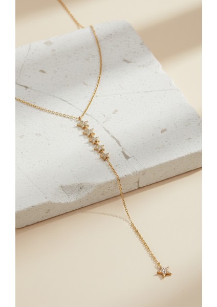 Altın Rengi Zirkon Taşlı Dekolte Yıldız Kolye fiyatları