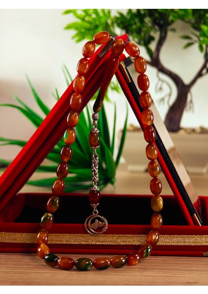 Ateş Kehribar Tesbih Usta Işçilik Yumurta Kesim Çam Reçinesinden Yapılma Orjinal Tesbih Sıkma Kehribar Tesbih fiyatları