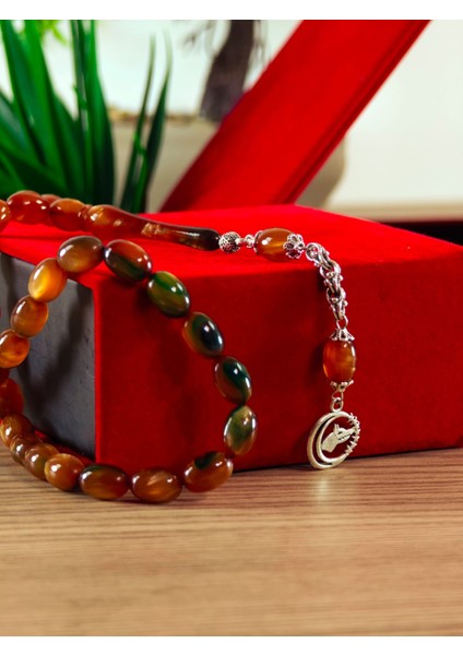 Ateş Kehribar Tesbih Usta Işçilik Yumurta Kesim Çam Reçinesinden Yapılma Orjinal Tesbih Sıkma Kehribar Tesbih modelleri