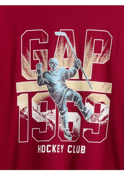 Erkek Çocuk Kırmızı Relaxed Grafik T-Shirt fiyatları