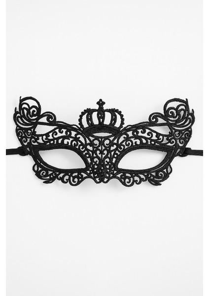 Çift Taraflı Dantelli Siyah Kırmızı Maske Parti Aksesuarı Şık Yüz Maskesi Model - 1 fırsatları