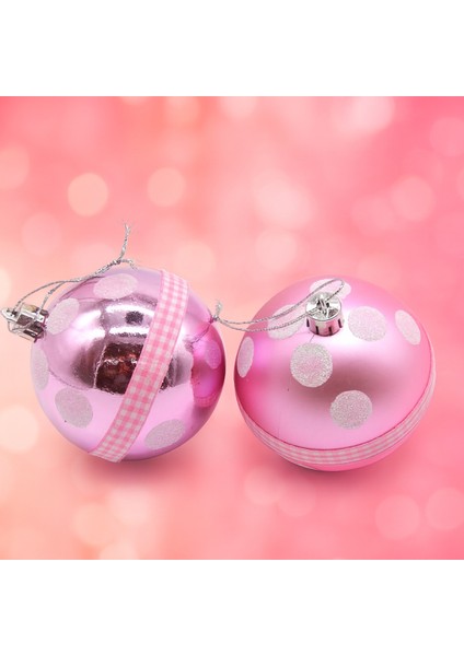 Pembe Yılbaşı Ağacı Süsleri – 6’lı Parlak & Mat Desenli Yılbaşı Topu Seti 6 cm Cici Top fiyatları