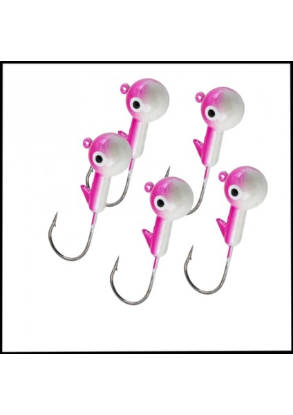 Uyguna-Yakala Pembe Beyaz - 21 Gr zoka - Kurşunlu Olta Iğnesi -5 ADET-ALA.278