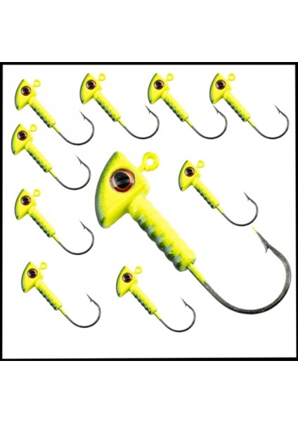 Uyguna-Yakala Yeşil Siyah - 8 Gr - Zoka - Kurşunlu Olta Iğnesi - 10 ADET-ALA.251