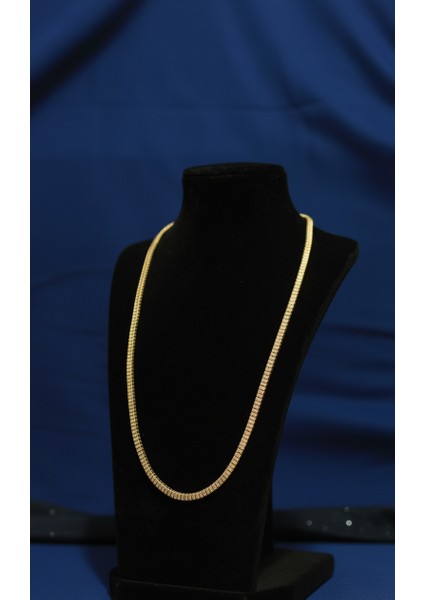 Altın Rengi Dikdörtgen Baget Zirkon Taşlı Suyolu Kadın Kolye modelleri