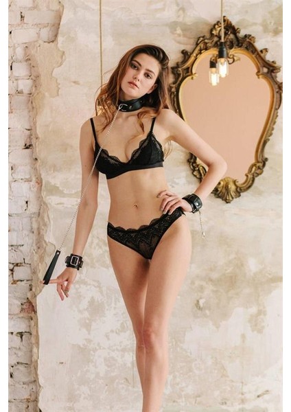 Aria's Closet Boyun Kelepce ve Tasma Seti Harness Aksesuarı AX19651