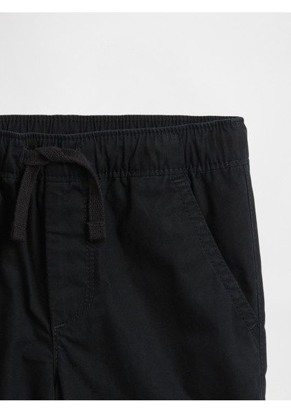 Erkek Bebek Siyah Gap Pull-On Relaxed Poplin Jogger Eşofman Altı fiyatları