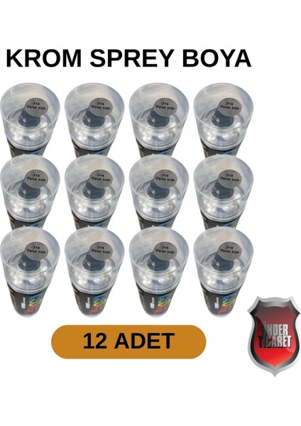 Akrilik Sprey Boya 400 ml 12 Adet – Metal, Plastik, Ahşap Cam ve Oto Yüzeylere Uygun Renkler
