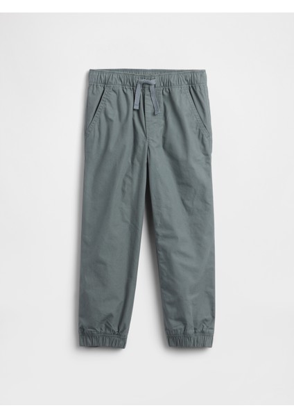 Erkek Bebek Gri Gap Pull-On Relaxed Poplin Jogger Eşofman Altı