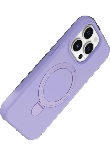 Apple iPhone 14 Pro Max Regal Magsafe Standlı Kapak - Lila modelleri