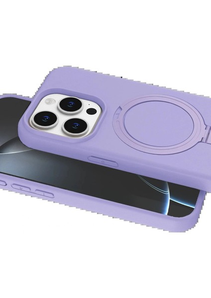 Apple iPhone 14 Pro Max Regal Magsafe Standlı Kapak - Lila fırsatları