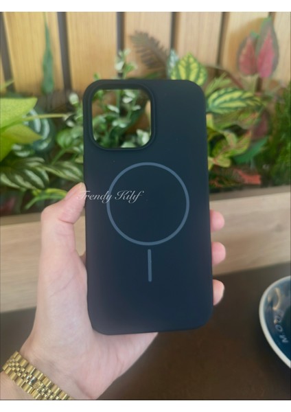 iPhone (15 Plus) Uyumlu Magguard Magsafe Destekli Silikon Kılıf