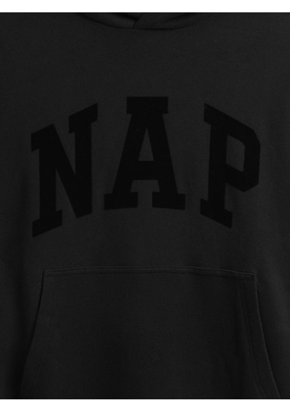 Erkek Siyah Vintagesoft Nap Logo Sweatshirt modelleri