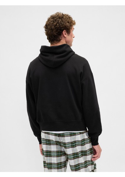 Erkek Siyah Vintagesoft Nap Logo Sweatshirt