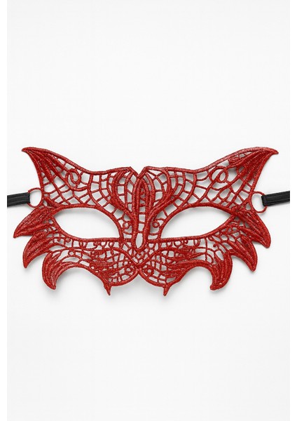 Dantelli Çift Renk Siyah Kırmızı Maske Şık Parti Kostüm Aksesuarı Kadın Yüz Maskesi Model - 6 modelleri