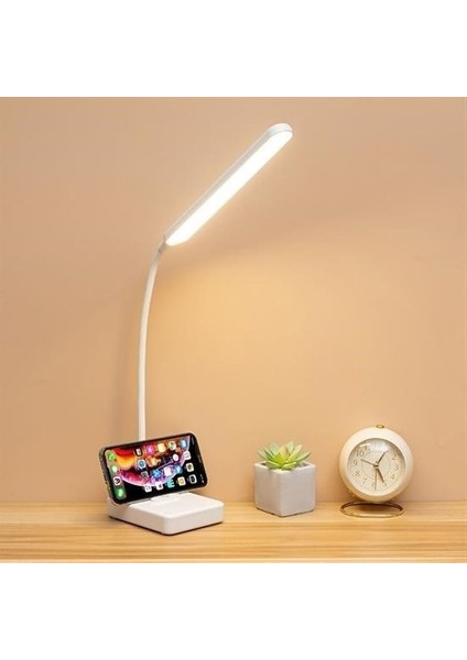 Buffer® Ince Uzun Usbli Dokunmatik 3 Kademeli 360 Derece Özel Göz Korumalı LED Lityum Masa Lambası