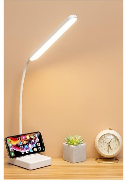 Buffer® Ince Uzun Usbli Dokunmatik 3 Kademeli 360 Derece Özel Göz Korumalı LED Lityum Masa Lambası