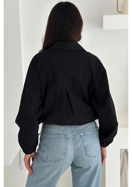 Stoperli Düğmeli Siyah Ceket modelleri