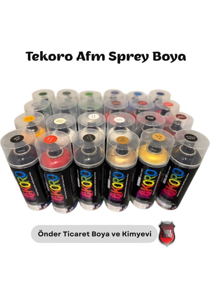 Akrilik Sprey Boya 400 ml 12 Adet – Metal, Plastik, Ahşap Cam ve Oto Yüzeylere Uygun Renkler modelleri