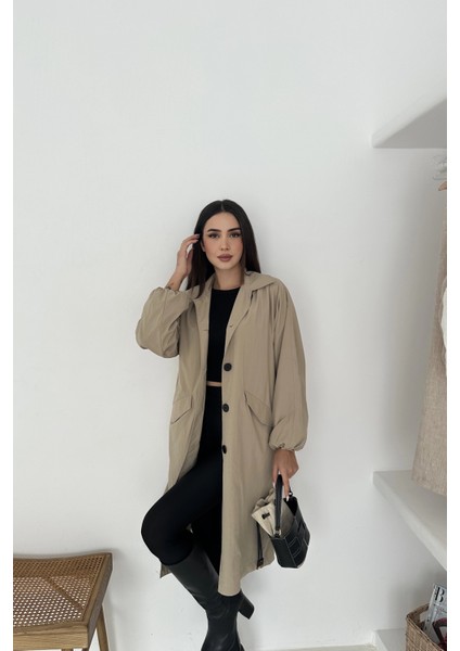 Kadın Astarlı Uzun Trençkot indirimleri