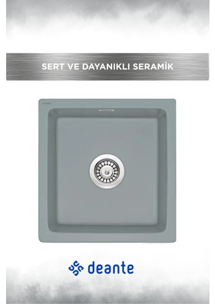 Sabor Seramik tek Göz Mat Gri Mutfak Eviyesi ZCB-3103 fiyatları